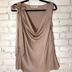 Old Navy cowl neck tank blouse with tie accent